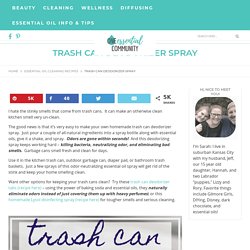 Trash Can Deodorizer Spray - One Essential Community