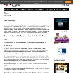 Codi Deontologic [Col·legi de Periodistes de Catalunya]