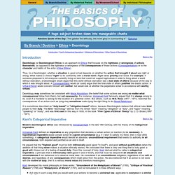 Deontology - By Branch / Doctrine - The Basics of Philosophy
