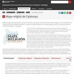 Mapa religiós de Catalunya. Departament de Governació, Administracions Públiques i Habitatge