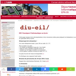 Département Informatique Cnam Paris