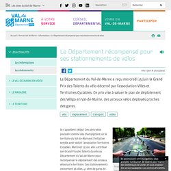 [Val-de-Marne] Le Département récompensé pour ses stationnements de vélos