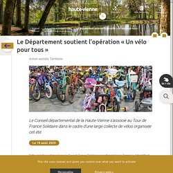 [Haute-Vienne] Le Département soutient l’opération « Un vélo pour tous »