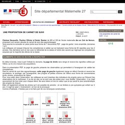 Site départemental Maternelle 27 - Une proposition de carnet de suivi