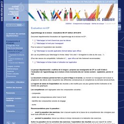  Direction des services départementaux de l'éducation nationale du Loir-et-Cher : Evaluation mi-CP