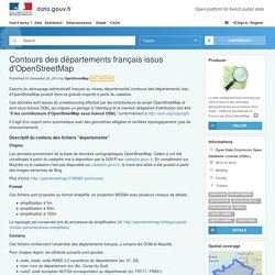 Contours des départements français issus d'OpenStreetMap