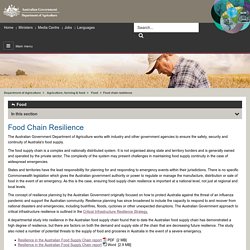 Department of Agriculture Food Chain Resilience