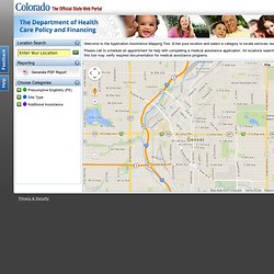 CO Mapping tool - Find Assistance Sites for Healthcare 2014