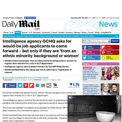 GCHQ publishes post in IT department only for people 'from an ethnic minority background or women'