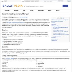 Detroit Police Department, Michigan - Ballotpedia