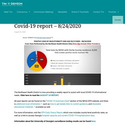 NEGA Department of Health weekly Covid-19 report - 8/24/2020 - Tim Denson, District 5 Commissioner