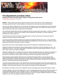 With The Command - Detroit Fire Department- controversy continues