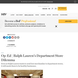 Ralph Lauren's Department Store Dilemma