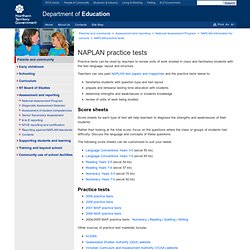 Department of Education and Children's Services - NAPLAN practice tests