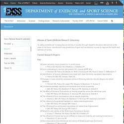 The Department of Exercise and Sport Science at the University of North Carolina at Chapel Hill