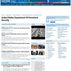 United States Department of Homeland Security Topics Page