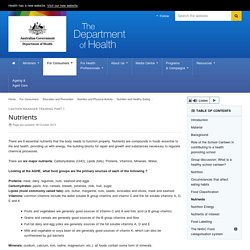 Department of Health - Nutrients