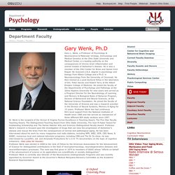 Department of Psychology - Gary Wenk