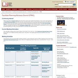 Department of Facilities & Transportation Services - Facilities Planning Services - FPAC