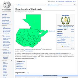 Departments of Guatemala