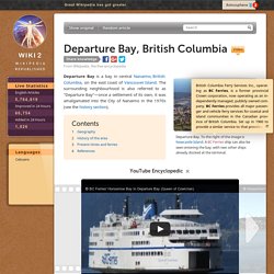 Departure Bay, British Columbia — Wikipedia Republished // WIKI 2
