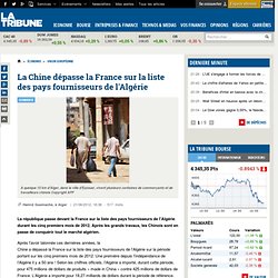 La Chine dépasse la France sur la liste des pays fournisseurs de l'Algérie