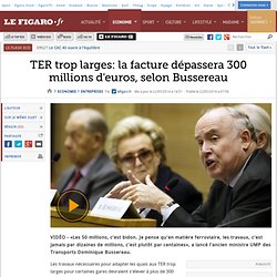 TER trop larges: la facture dépassera 300 millions d'euros, selon Bussereau