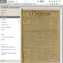 La lettre de Jean Jaurès "Aux Instituteurs et Institutrices" - La Dépêche : journal quotidien du 15/01/1888