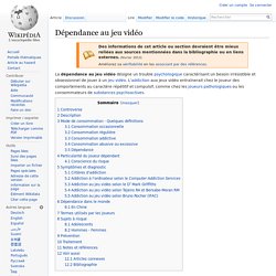 Dépendance au jeu vidéo