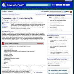 Dependency Injection with Spring.Net