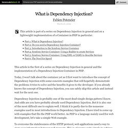 DI: What is Dependency Injection?