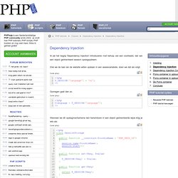 Dependency Injection - PHP tutorials - PHPhulp