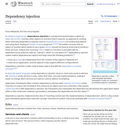 Dependency injection