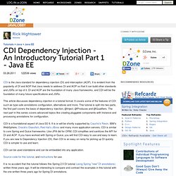 CDI Dependency Injection - An Introductory Tutorial Part 1 - Java EE