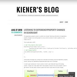 Listening to DependencyProperty changes in Silverlight