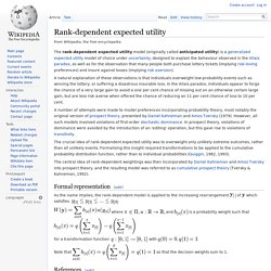 Rank-dependent expected utility