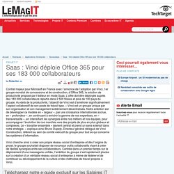 Saas : Vinci déploie Office 365 pour ses 183 000 collaborateurs