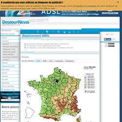 Carte du déploiement ADSL en France