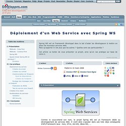 Déploiement d'un Web Service avec Spring WS