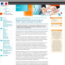 Déploiement de la 5G en France et dans le monde : aspects techniques et sanitaires - IGAS - Inspection générale des affaires sociales