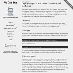 Deploy Django on Apache with Virtualenv and mod_wsgi