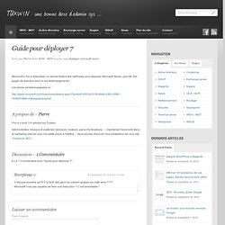 Microsoft 7 déploiement