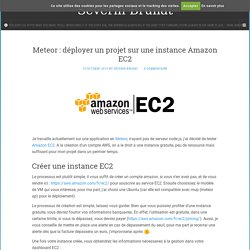 Déployer un projet meteor sur une instance Amazon EC2