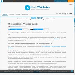 Déployer son site Wordpress avec Git - Wordpress