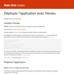 Déployez l'application avec Heroku - Vos premiers pas en Ruby on Rails
