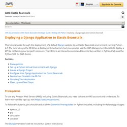 Deploying a Django Application to Elastic Beanstalk - AWS Elastic Beanstalk