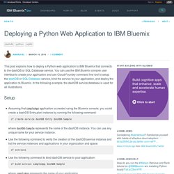 Deploying a Python Web Application to IBM Bluemix - Bluemix Blog