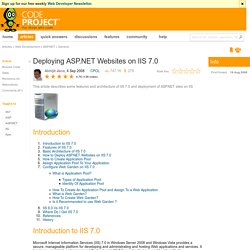 Deploying ASP.NET Websites on IIS 7.0 . Free source code and programming help
