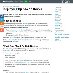 Deploying Django on Dokku
