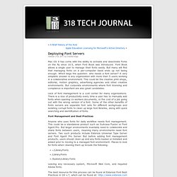 Deploying Font Servers « 318 Tech Journal